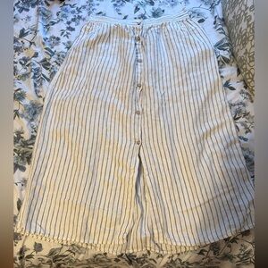 Rachel Zoe Black and White Striped Midi Skirt